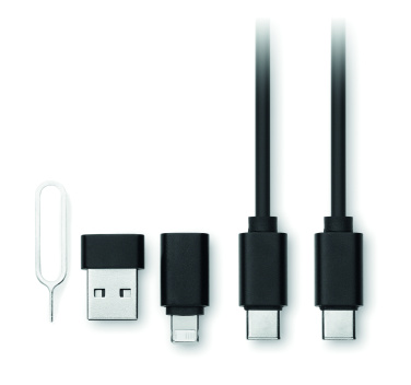 Logotrade ärikingi foto: CAWATT 4 in 1 kaabli pistikute komplekt 15W