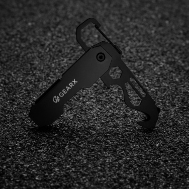 Logotrade firmakingi foto: Kokkupandav Gear X EDC multitööriist karabiini ja pakilõikuriga