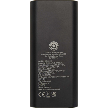 Logo trade firmakingi pilt: Acamar 20 000 mAh 70W sülearvuti akupank
