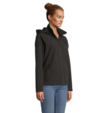 Logotrade meened pilt: RACE naiste kapuutsiga softshell
