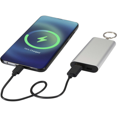 Logo trade reklaamkingid foto: Arcturus 2000 mAh taaskasutatud alumiiniumist akupank võtmehoidjaga