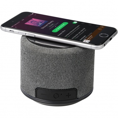 Logo trade mainoslahjat ja liikelahjat kuva: Fiber Bluetooth® -kaiutin 3W ja langaton latausalusta