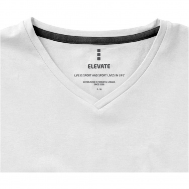Logotrade mainoslahja tuotekuva: Kawartha short sleeve women's organic V-neck t-shirt