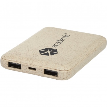Logotrade liikelahja mainoslahja kuva: Asama-varavirtalähde, 5 000 mAh, vehnänolkea