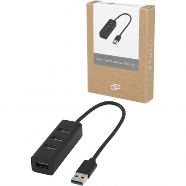 Logo trade mainoslahja kuva: ADAPT alumiininen USB 3.0-keskitin