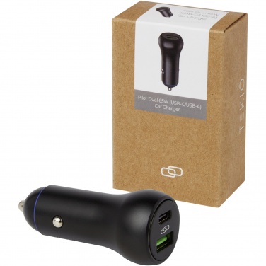 Logotrade mainoslahjat ja liikelahjat tuotekuva: Pilot 55 W USB-C/USB-A -kaksoislaturi autoon
