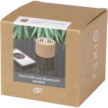 Logotrade mainoslahja tuotekuva: Cerris 5 W:n Bluetooth®-kaiutin korkkimateriaalia