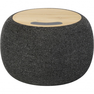 Logotrade mainoslahjat ja liikelahjat tuotekuva: Ecofiber bambusta ja RPET-muovista valmistettu Bluetooth® -kaiutin ja langaton latausalusta