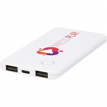 Logotrade liikelahjat mainoslahjat tuotekuva: Slender dual ohut varavirtalähde, 4 000 mAh