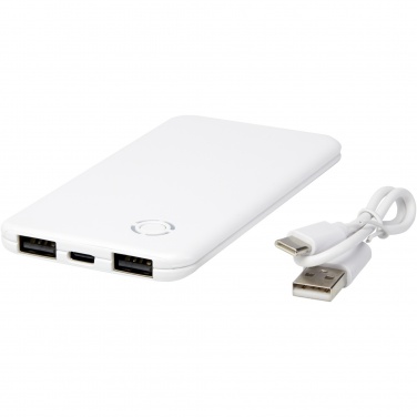 Logotrade mainoslahja ja liikelahja kuva: Slender dual ohut varavirtalähde, 4 000 mAh