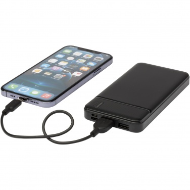 Logo trade mainostuote kuva: Loop 10 000 mAh:n varavirtalähde kierrätetystä muovista 