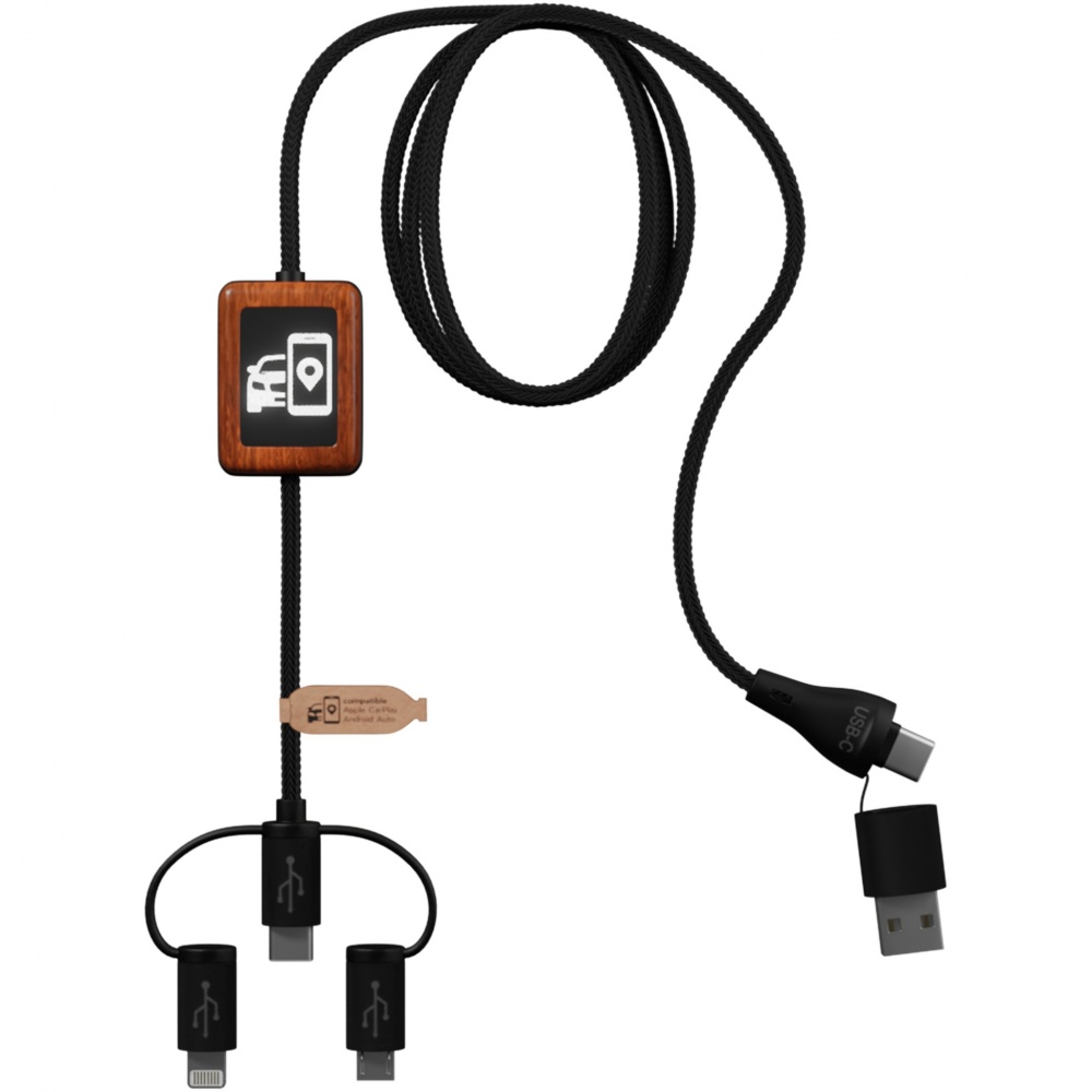 Logotrade mainoslahjat ja liikelahjat tuotekuva: SCX.design C46 5-in-1 CarPlay-kaapeli