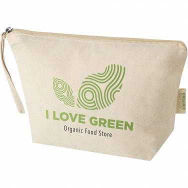 Logo trade mainoslahja ja liikelahja tuotekuva: Orissa 180 g/m² organic large accessory pouch 3L