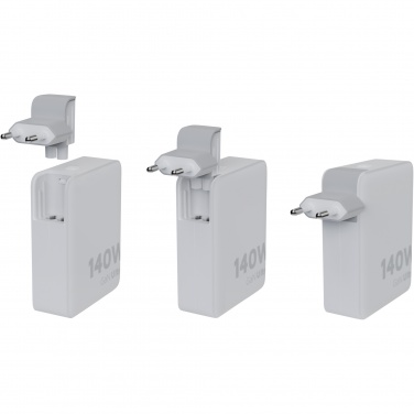 Logo trade liikelahjat mainoslahjat kuva: Xtorm XVC2140 GaNUltra 140 W matkalaturi 240 W USB-C PD -kaapelilla