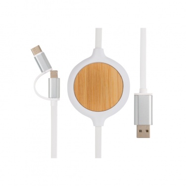 Logo trade mainostuotet tuotekuva: 3-in-1 5W bambu langaton laturi