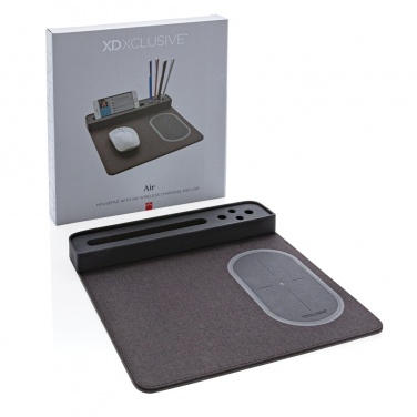 Logotrade mainoslahjat kuva: Air-hiirimatto, jossa 5 W:n langaton lataus ja USB