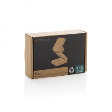 Logo trade liikelahjat tuotekuva: Terra 3in1 15W taitettava virtapankki RCS kierrätysalumiinia