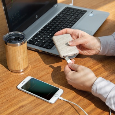 Logotrade liikelahjat kuva: Taskuvaravirtalähde 5 000 mAh vehnän oljista