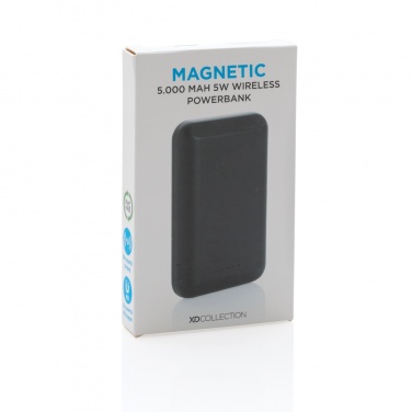 Logotrade mainostuote tuotekuva: Magneettinen 5000mAh 5W langaton virtapankki