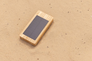 Logotrade mainoslahja ja liikelahja kuva: Sunwick 10.000 mAh bambuinen aurinkovoimapankki