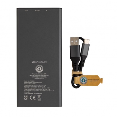 Logotrade mainostuotet kuva: Terra RCS 18W alumiininen 10000 mAh varavirtalähde 10W