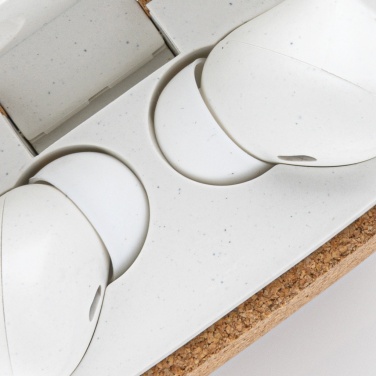Logotrade mainoslahjat kuva: Oregon TWS kuulokkeet RCS kierrätysmuovista ja korkista