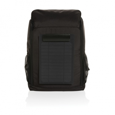 Logotrade mainostuote tuotekuva: Pedro AWARE™ RPET deluxe reppu 5W aurinkopaneelilla