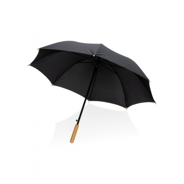 Logo trade liikelahja kuva: 23" Impact AWARE™ RPET 190T auto-open bambusateenvarjo
