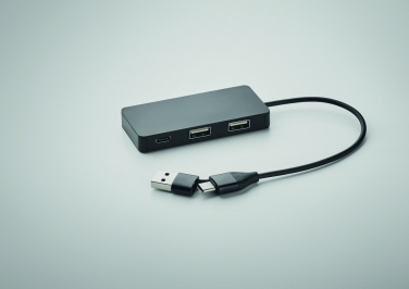 Logotrade mainoslahja tuotekuva: 3 portin USB-keskitin