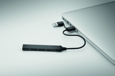 Logotrade liikelahjat mainoslahjat tuotekuva: USB 4 portin keskitin 19 cm