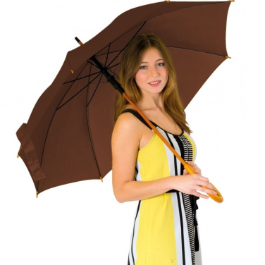 Logotrade mainoslahja tuotekuva: Puinen automaattinen sateenvarjo NANCY