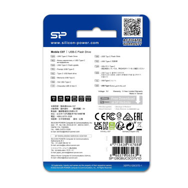 Logotrade mainoslahjat kuva: PENDRIVE SILICON POWER MOBILE - C07 3.2 32GB