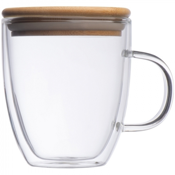Logo trade mainostuotet tuotekuva: Kaksiseinäinen lasikuppi GERTHE 350 ml