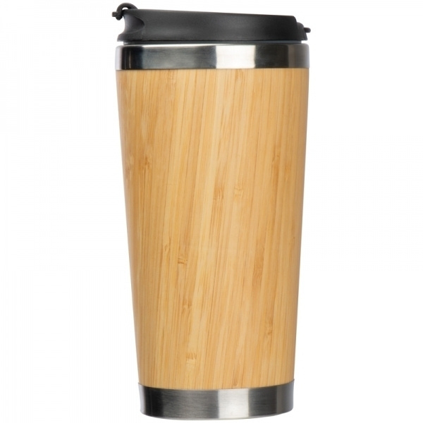 Logo trade liikelahja mainoslahja tuotekuva: Ruostumattomasta teräksestä valmistettu muki BAMBOOGARDEN 400 ml