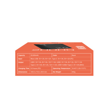 Logotrade liikelahja tuotekuva: Virtapankki Silicon Power QS15 20000 mAh