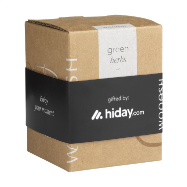 Logo trade liikelahjat mainoslahjat kuva: Wooosh-tuoksukynttilänvihreät yrtit