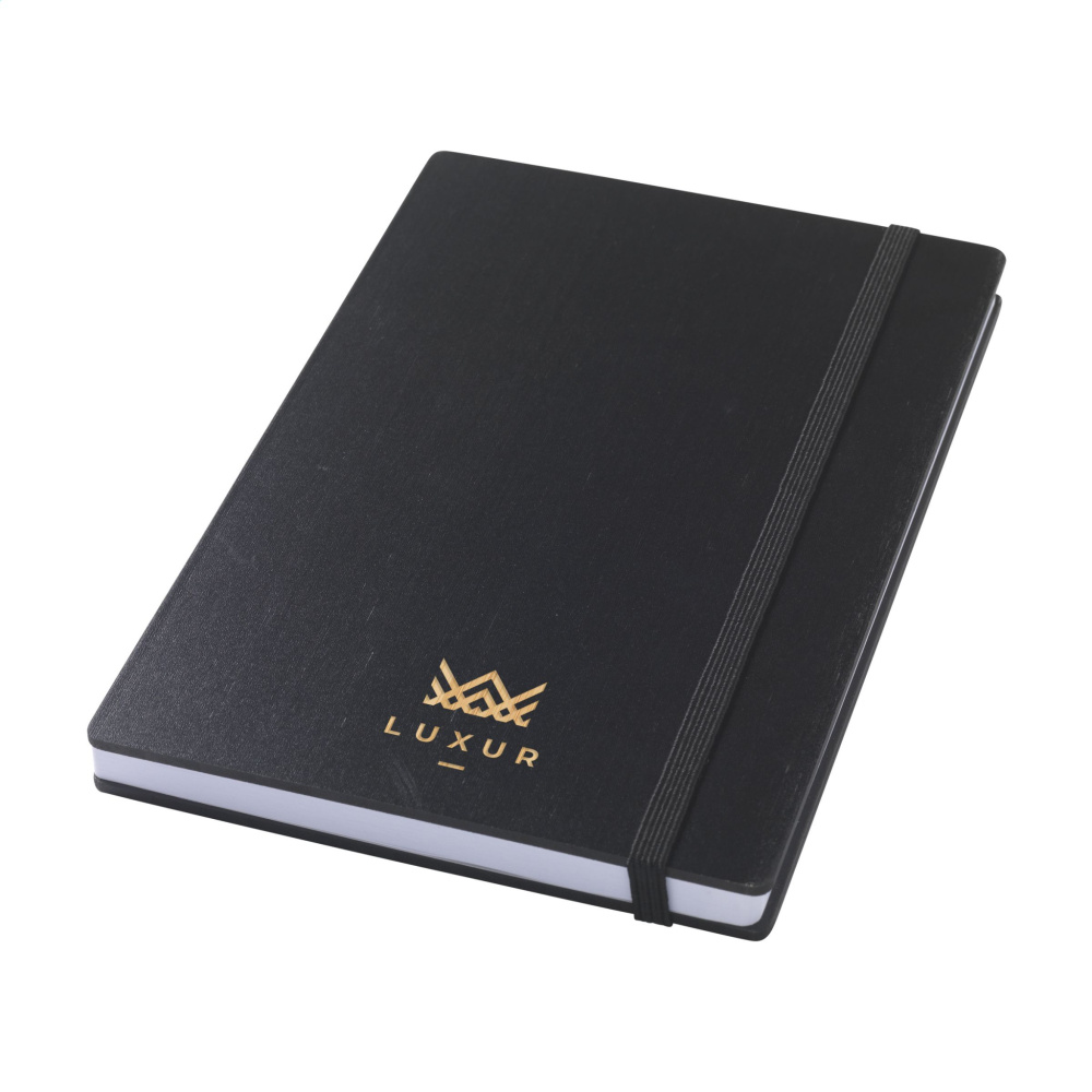 Logotrade liikelahja mainoslahja kuva: Bamboo Journal Naked Spine Paper Notebook Musta A5