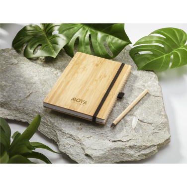 Logo trade mainoslahjat tuotekuva: BambooPlus Paper Notebook A5 - Inkless Pen