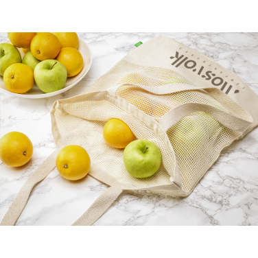 Logo trade liikelahjat mainoslahjat kuva: Natura Organic Mesh Shopper (180 g/m²) ostoskassi