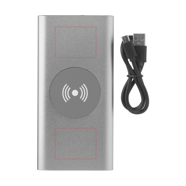 Logo trade mainoslahja ja liikelahja tuotekuva: Alumiininen 8000 Wireless Powerbank langaton laturi
