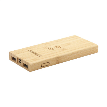 Logotrade liikelahjat kuva: Bamboo 8000 Wireless Powerbank langaton laturi