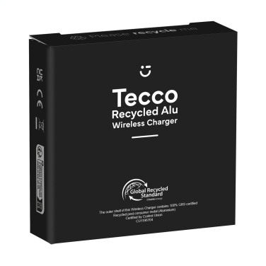 Logo trade mainoslahjat ja liikelahjat kuva: Tecco GRS kierrätetystä alumiinista 15W langaton laturi