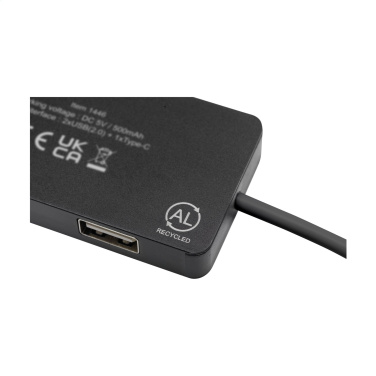 Logotrade liikelahjat mainoslahjat tuotekuva: Tecco GRS Kierrätetty Alu USB Hub