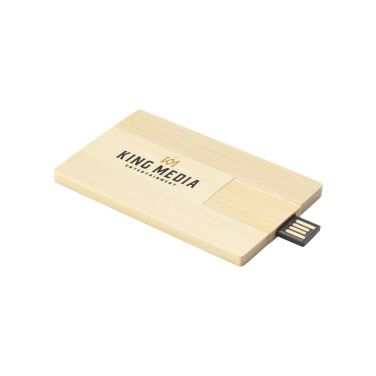 Logo trade liikelahjat tuotekuva: Luottokortti USB Bamboo 16GB