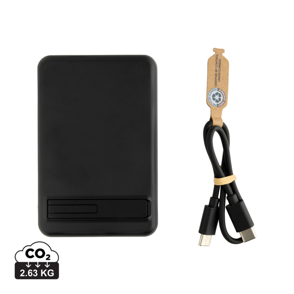 Logotrade liikelahja mainoslahja kuva: Zen RCS 5000 mah 5W magneettinen bambu virtalähde