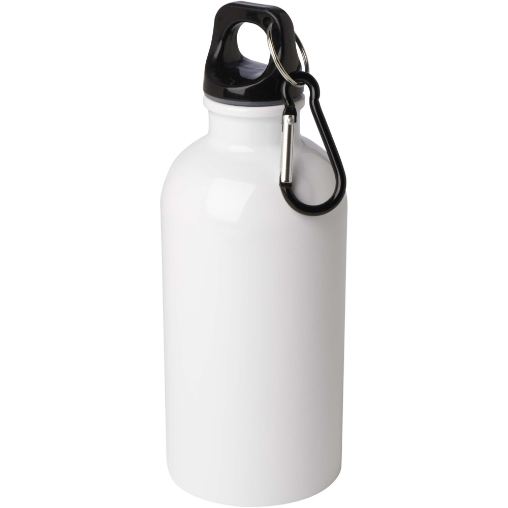 Logo trade mainoslahja kuva: Oregon 400 ml:n RCS-sertifioitu, yksiseinämäinen, ruostumattomasta teräksestä valmistettu vesipullo jousihaalla