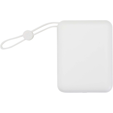 Logo trade liikelahjat mainoslahjat kuva: Acrux 10 000 mAh:n ja 35 W:n tablettivirtalähde, jossa sisäänrakennettu Type-C-kaapeli – valmistettu kierrätetystä muovista