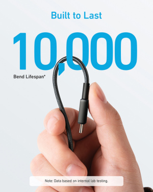 Logotrade liikelahja mainoslahja kuva: Anker USB-C–USB-C-kaapeli, 1,8 metriä, 60 W