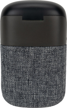 Logotrade mainoslahja tuotekuva: Bluetooth-kaiutin HF01 sisäänrakennetuilla nappikuulokkeilla 2-in-1