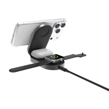 Logotrade liikelahjat kuva: Quantum ultra-nopea 3-in-1 25 W taitettava langaton laturi